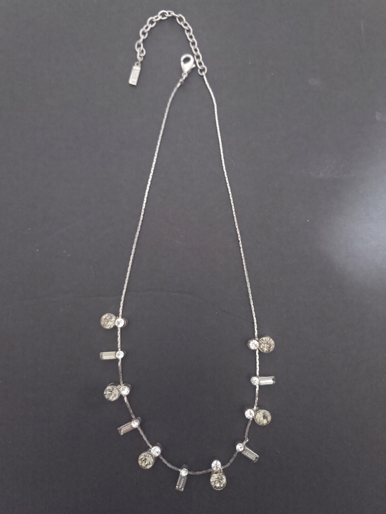 Etnika Jewelry - Etnika Silver-Tone Crystal Station Necklace - Women Jewelry